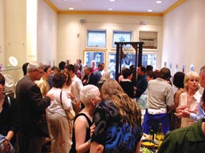 An opening in the B Square Gallery